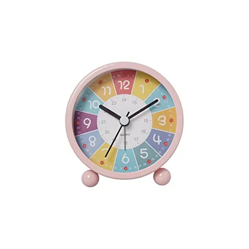CALANDIS® Table Clock with Night Light Non Ticking Silent for Nightstand Study Home Style C | 1 Table Clock