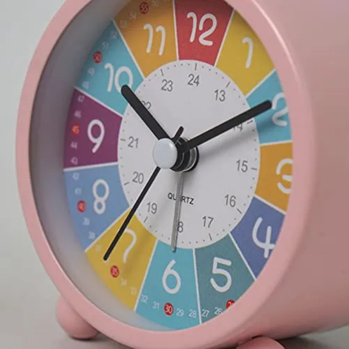 CALANDIS® Table Clock with Night Light Non Ticking Silent for Nightstand Study Home Style C | 1 Table Clock