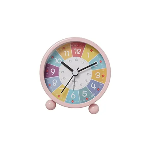 CALANDIS® Table Clock with Night Light Non Ticking Silent for Nightstand Study Home Style C | 1 Table Clock