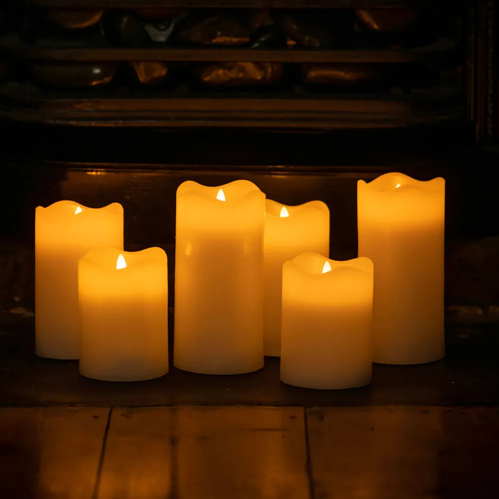 CANDLE Pillar Flameless LED 7.5x15cm SET/2