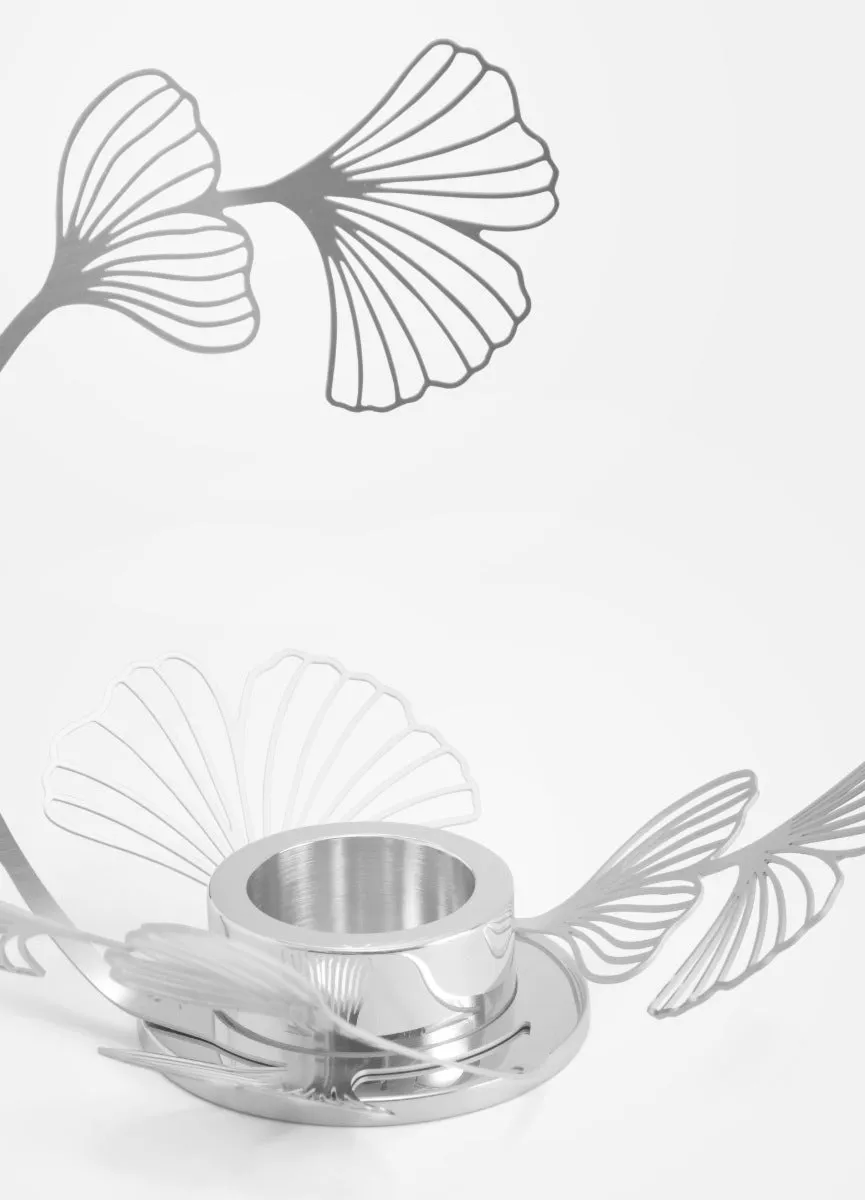 Candleholder | Silver BK.FLWR Small | Bernadotte & Kylberg