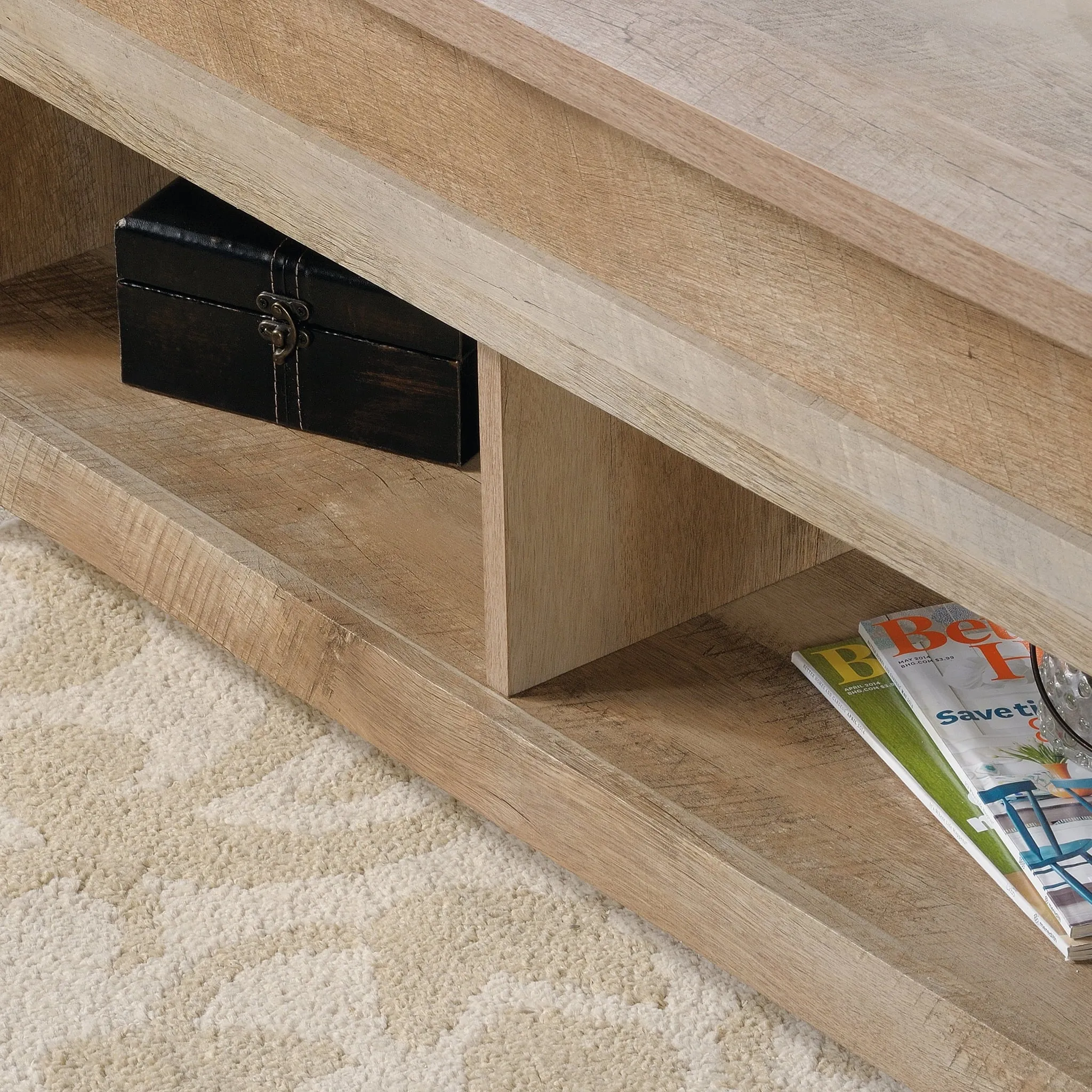 Cannery Bridge Lift-Top Coffee Table, Lintel Oak Finish