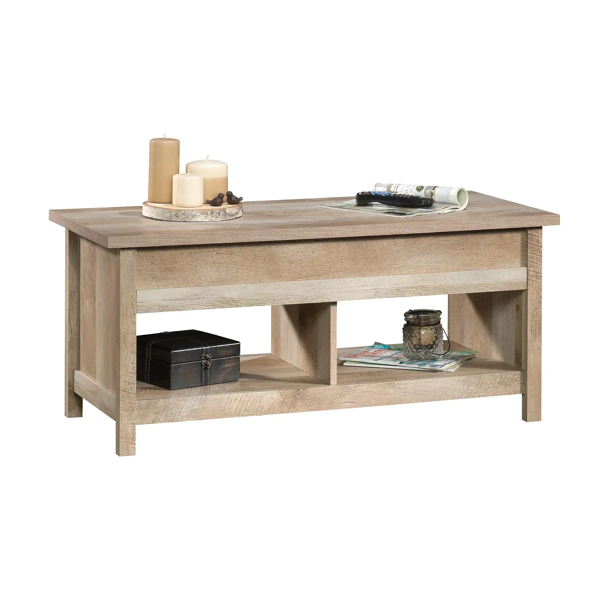Cannery Bridge Lift-Top Coffee Table, Lintel Oak Finish