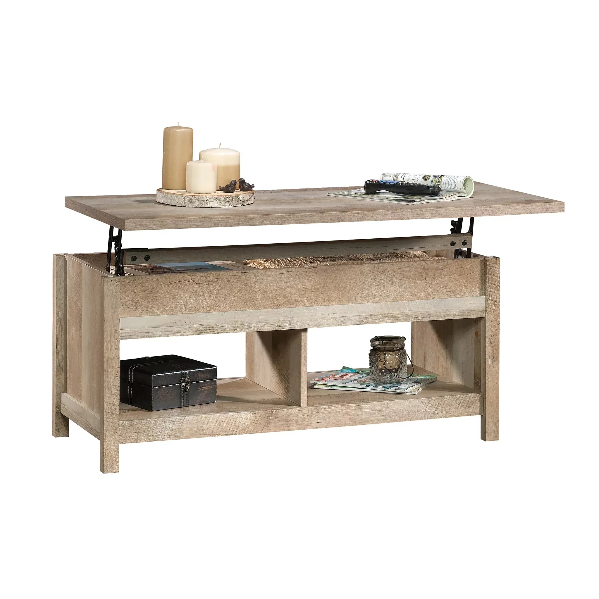 Cannery Bridge Lift-Top Coffee Table, Lintel Oak Finish