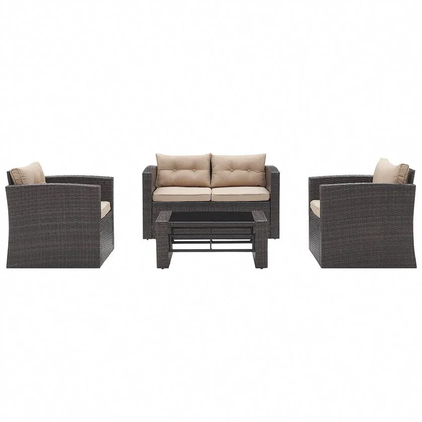 Carmen Garden Sofa Set, Brown