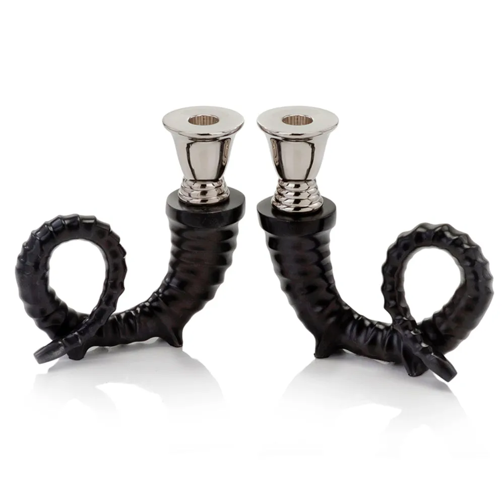 Carnero Candleholders Black Pair