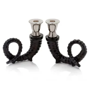 Carnero Candleholders Black Pair