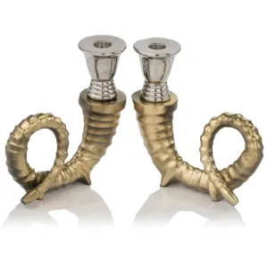 Carnero Candleholders Gold Pair
