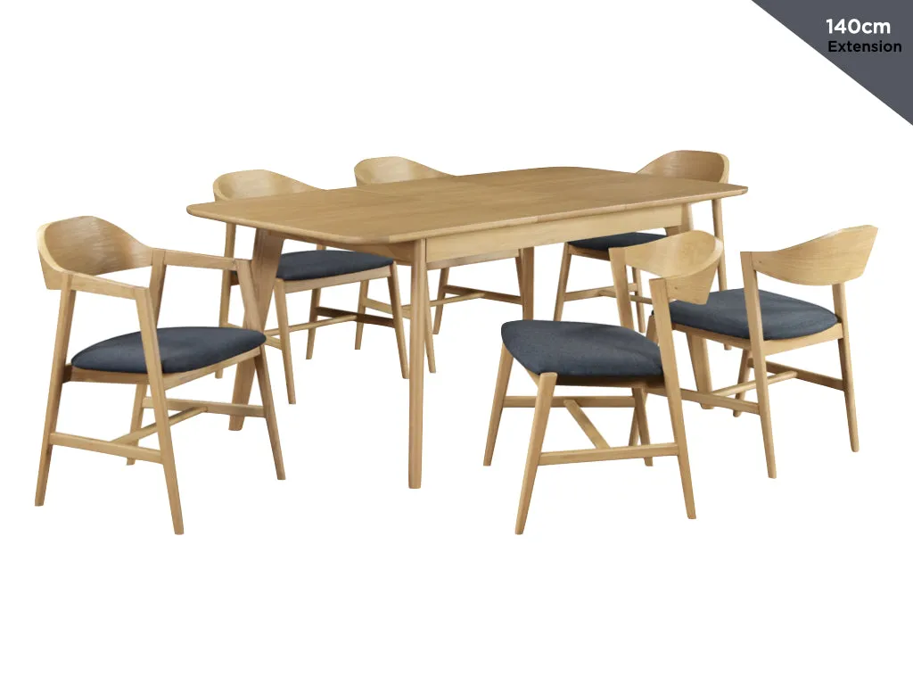 Carrington Oak Extendable Dining Set
