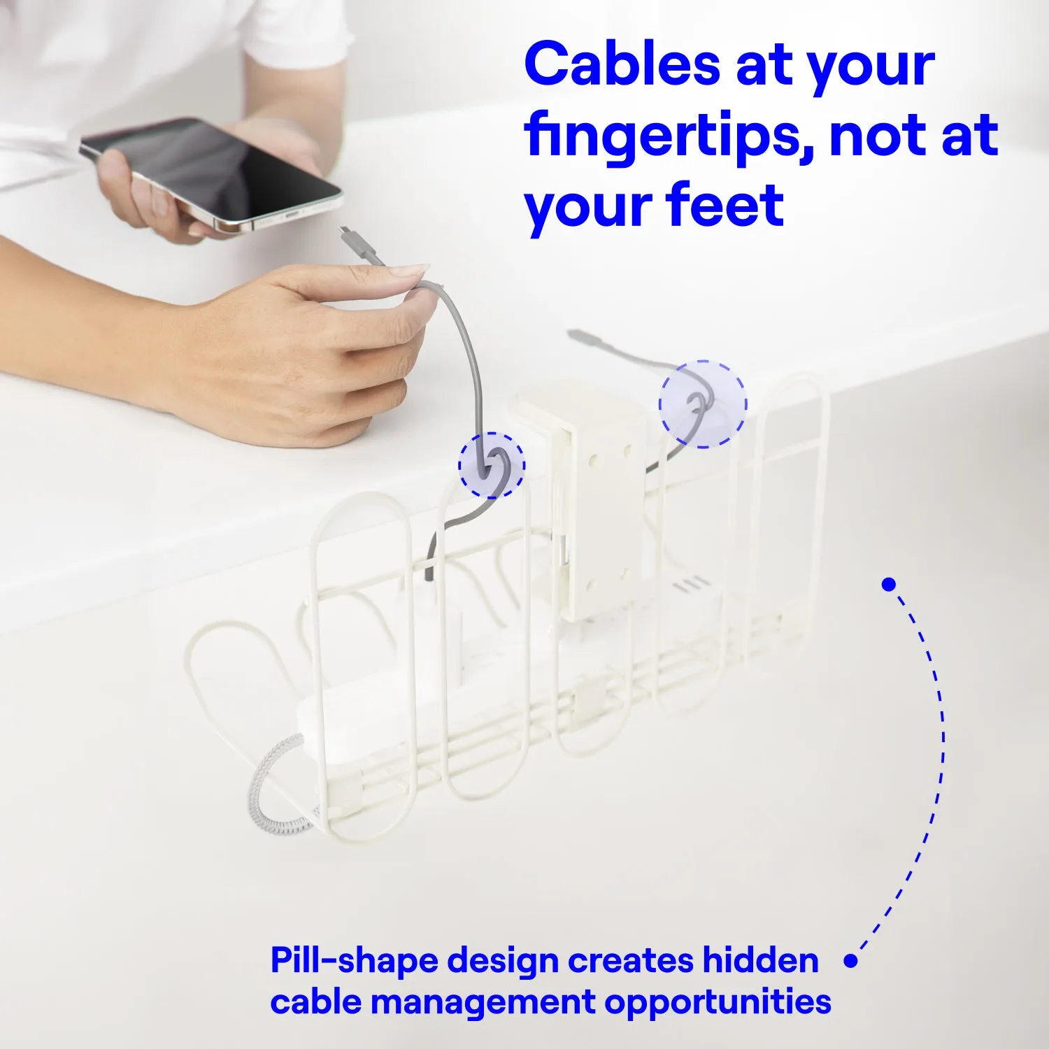 CarryUp-Under Desk Cable Management Tray