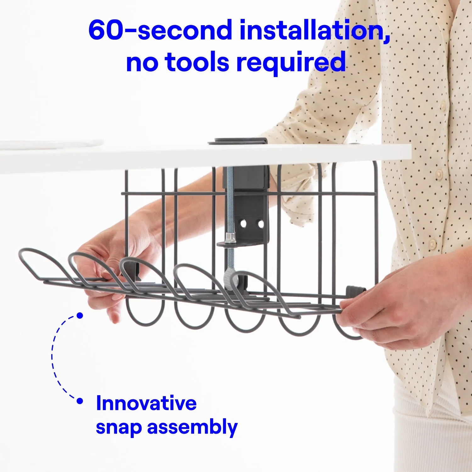 CarryUp-Under Desk Cable Management Tray