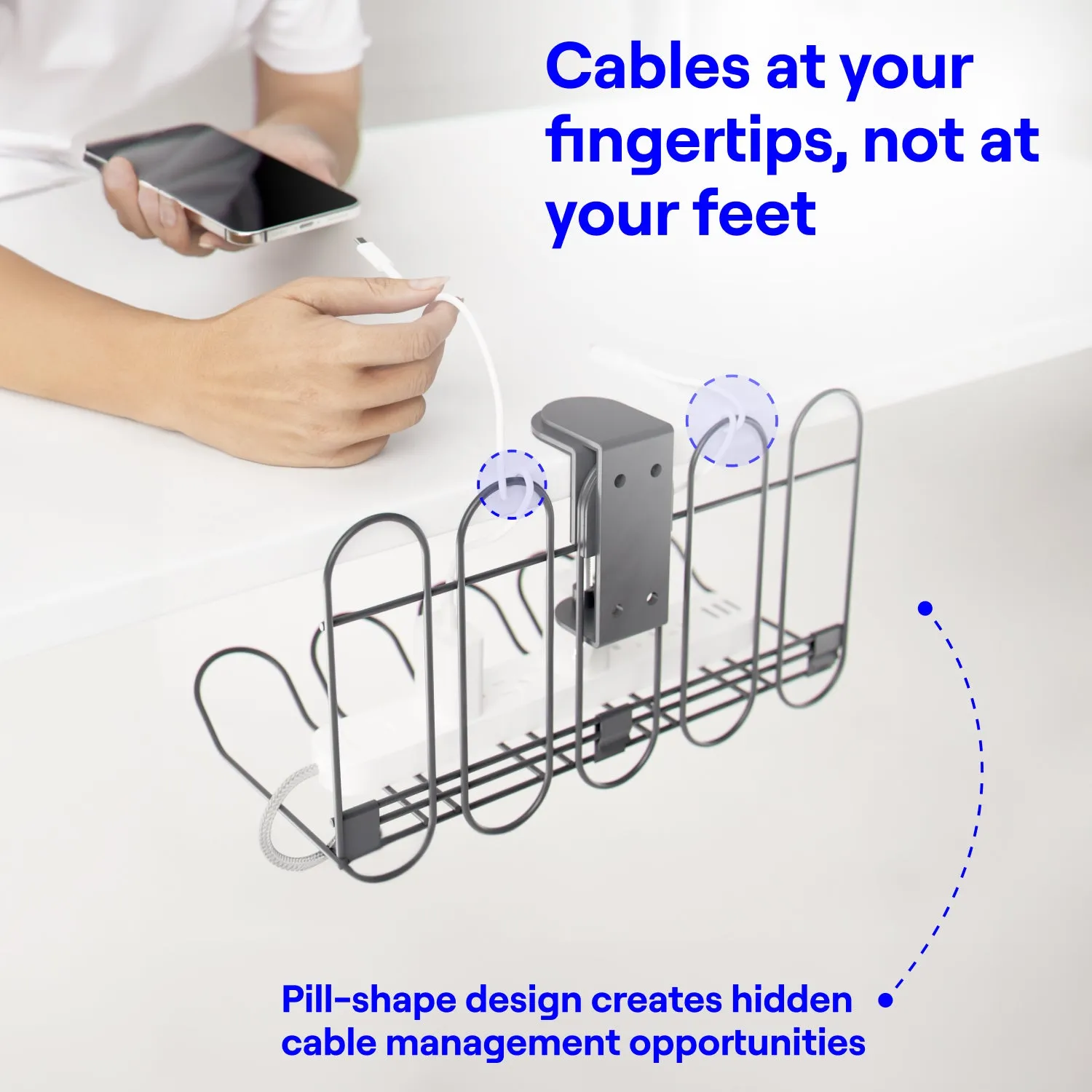 CarryUp-Under Desk Cable Management Tray