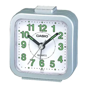 Casio Standard Traveller's Silver Resin Table Clock TQ141-8D TQ-141-8D TQ-141-8
