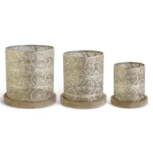 Champagne Punched Metal Basket