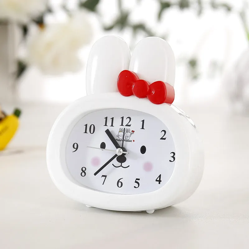 Children's Bunny Cartoon Alarm Clock Creative Cute and Lazy Alarm Clock Camino Wake up Alarm Clock with Alarm