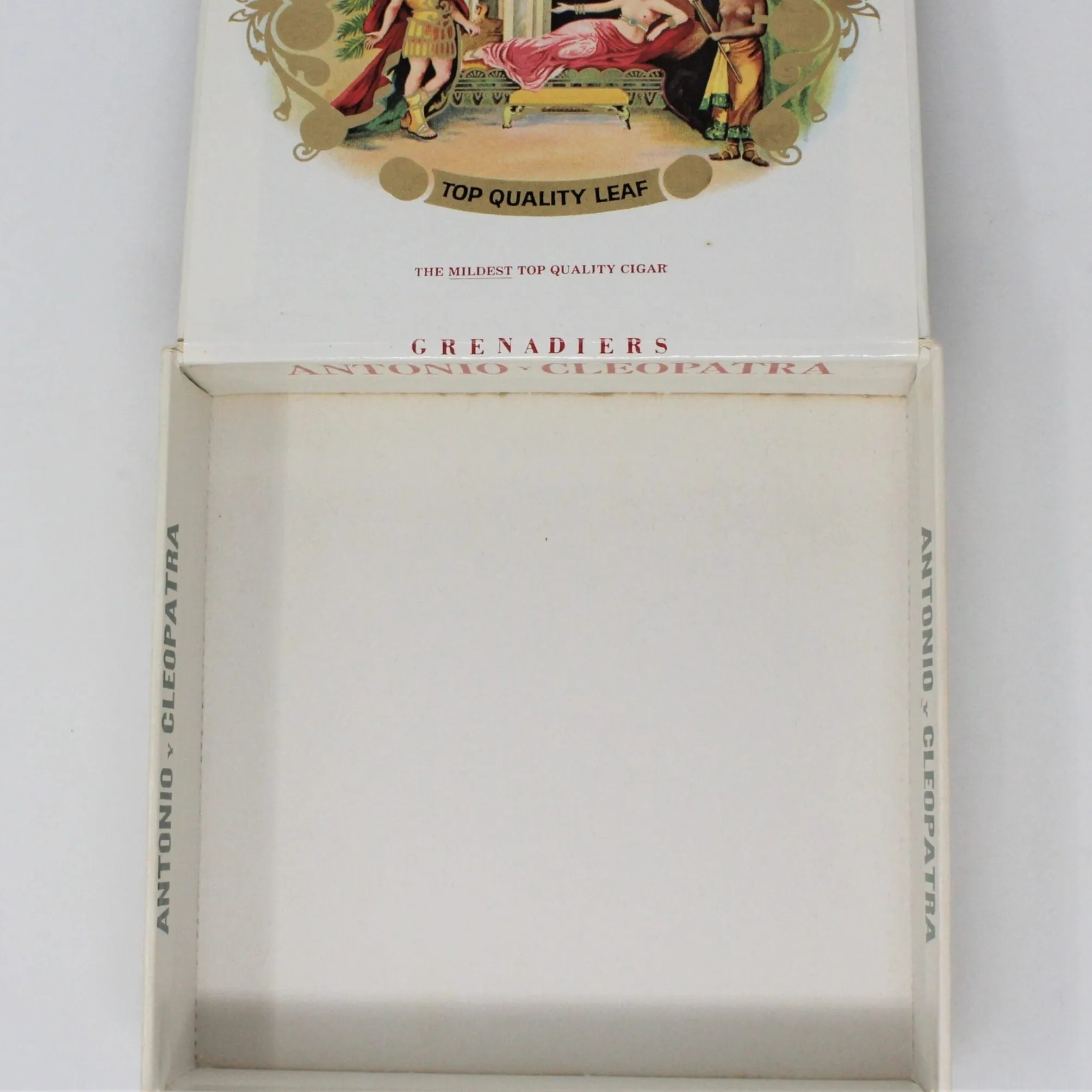 Cigar Box, Antonio Y Cleopatra Grenadiers Claro, Empty, Vintage