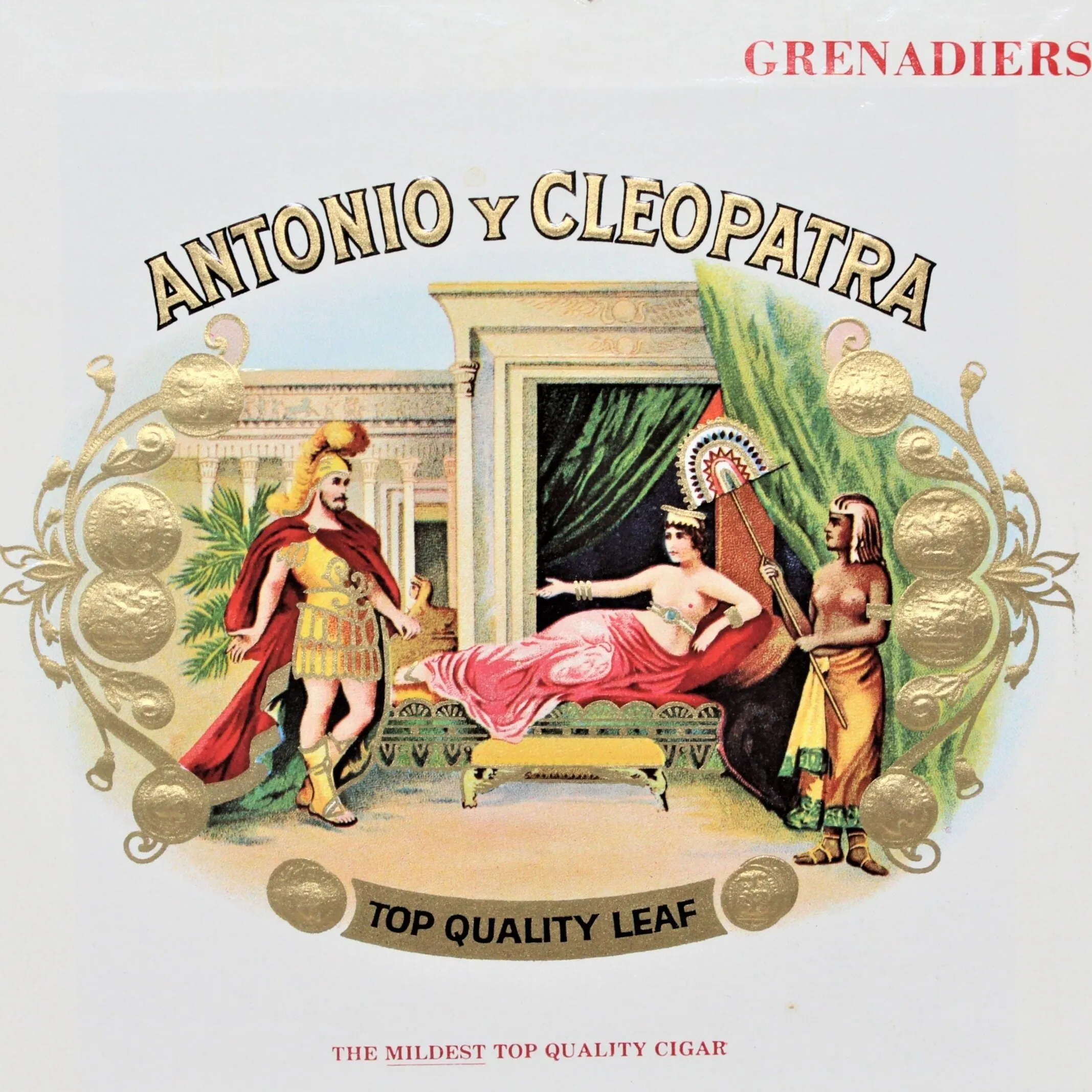 Cigar Box, Antonio Y Cleopatra Grenadiers Claro, Empty, Vintage