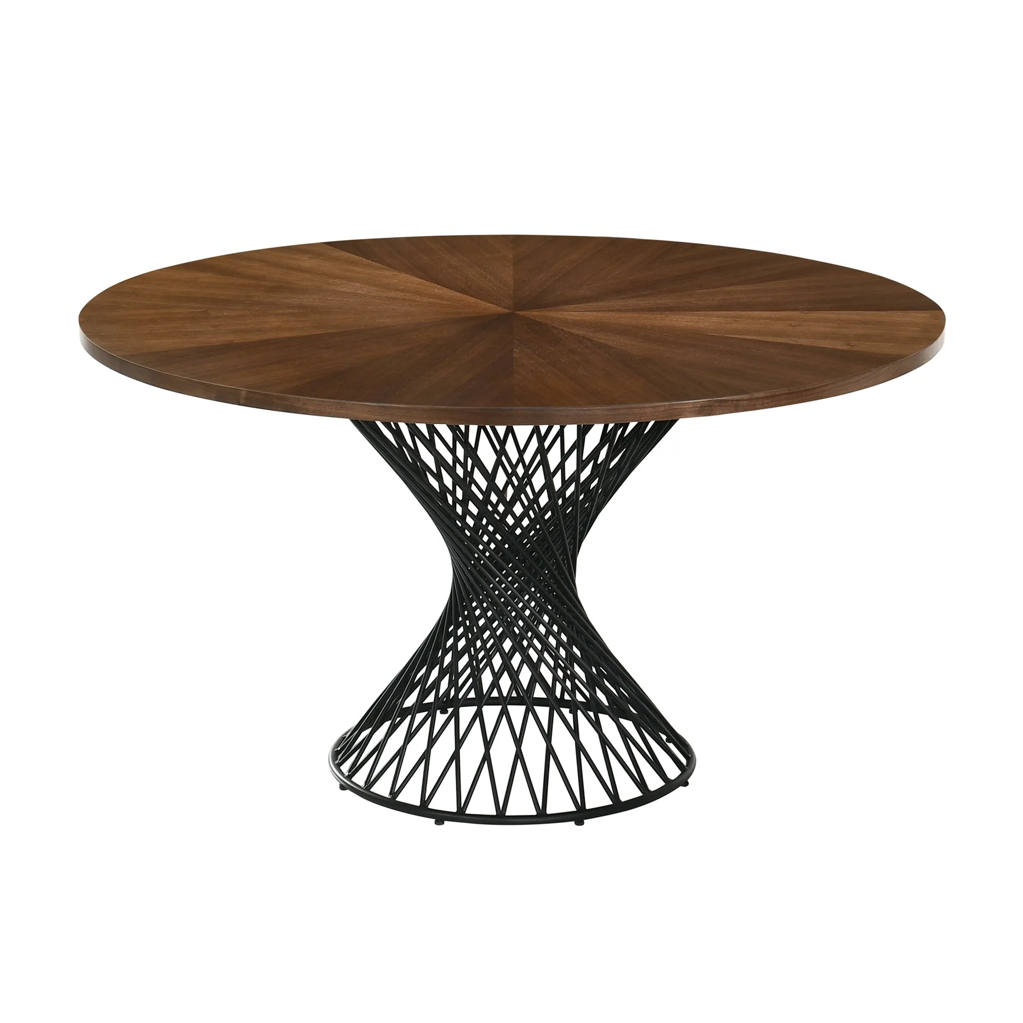 Cirque and Rowan 5 Piece Walnut Round Dining Set