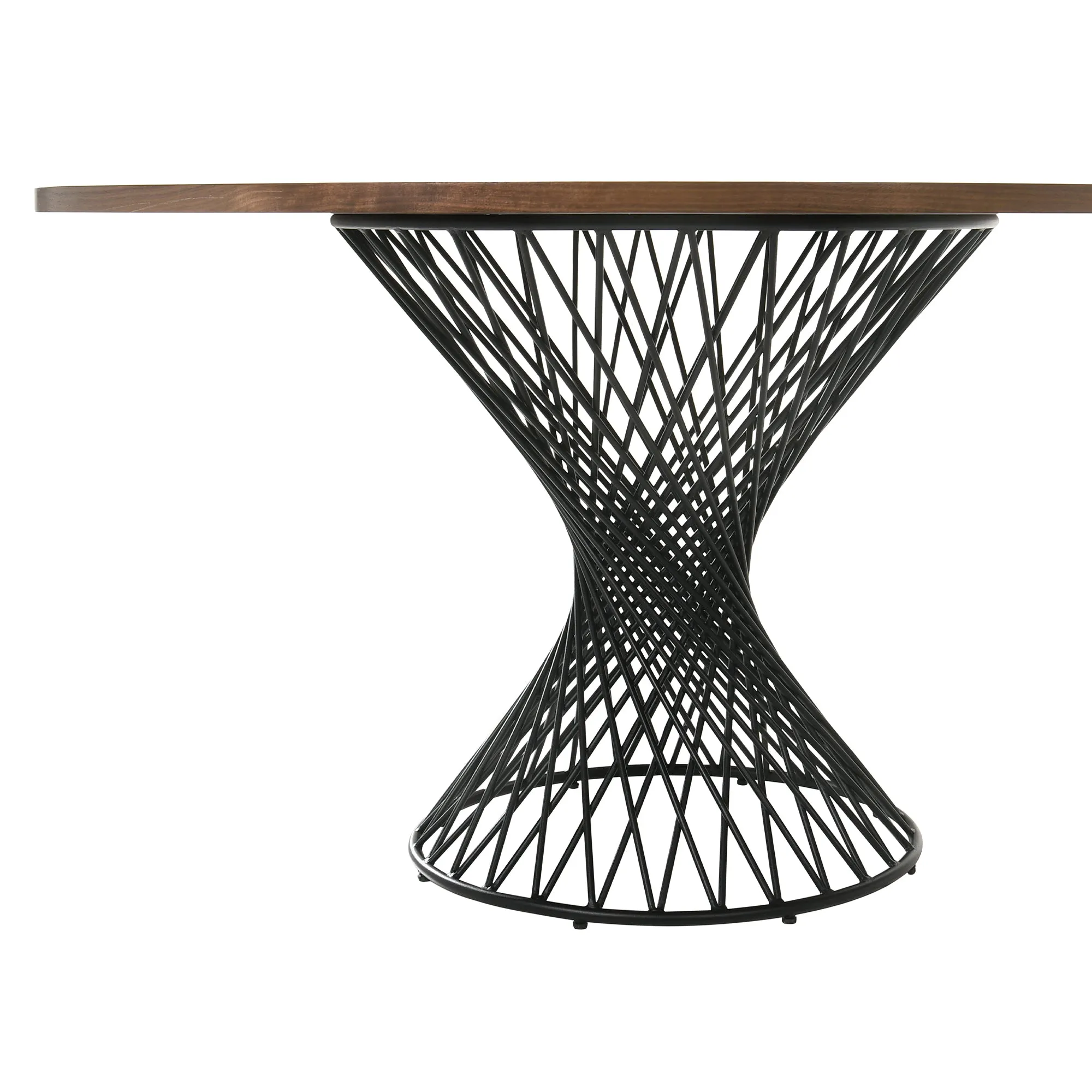 Cirque and Rowan 5 Piece Walnut Round Dining Set