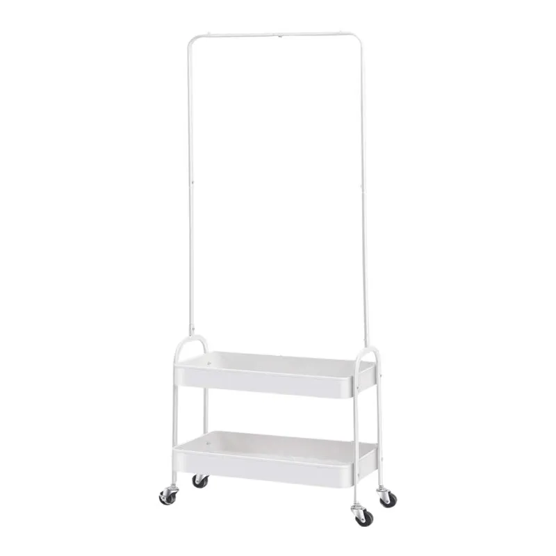 Clothing Rack With 2-Tier Basket