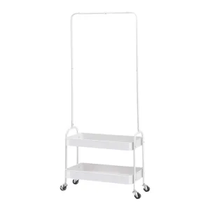 Clothing Rack With 2-Tier Basket
