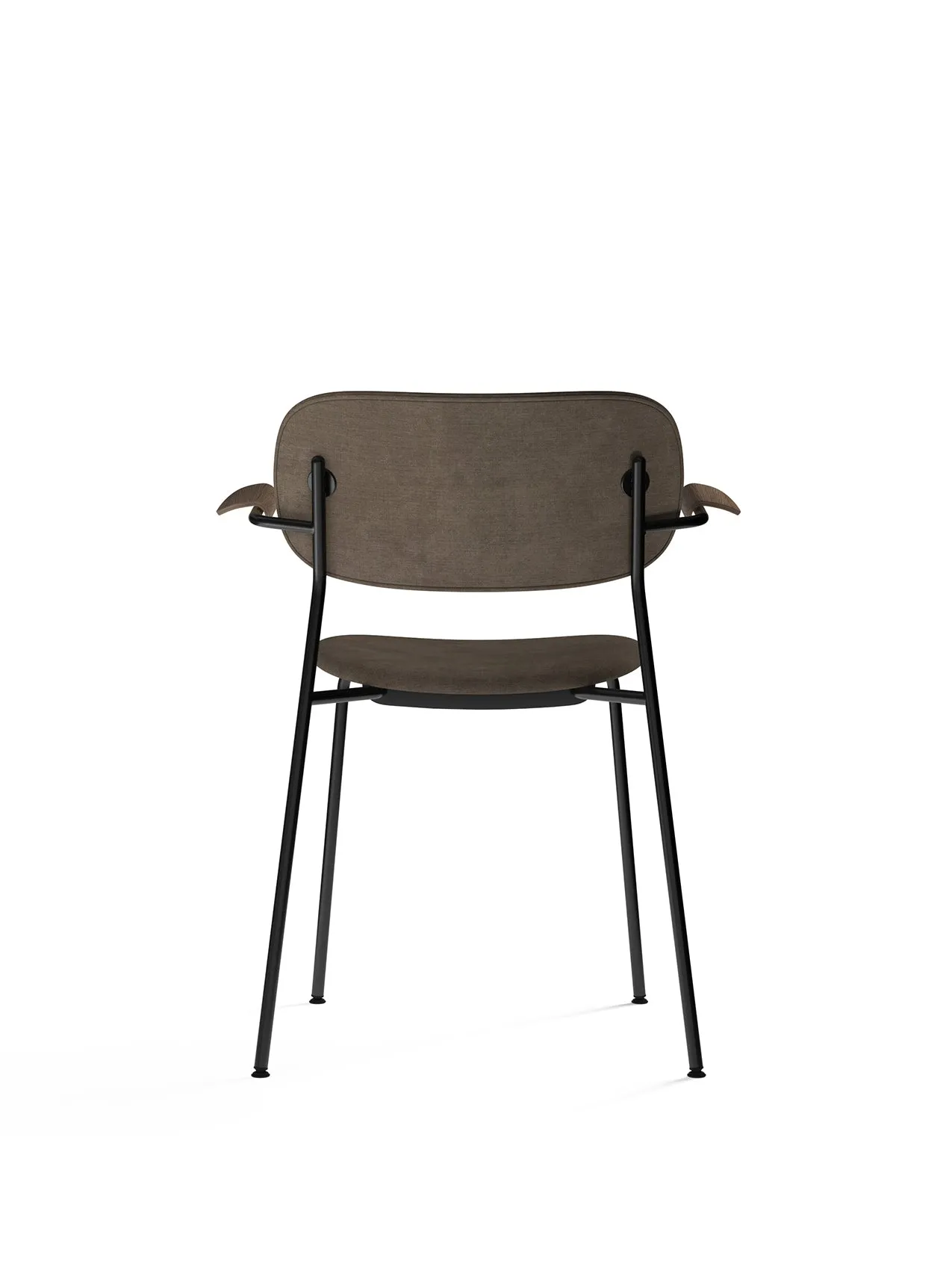 Co Dining Chair, fully upholstered with armrest, Black