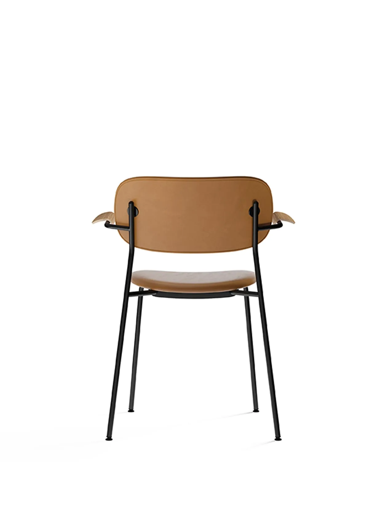 Co Dining Chair, fully upholstered with armrest, Black