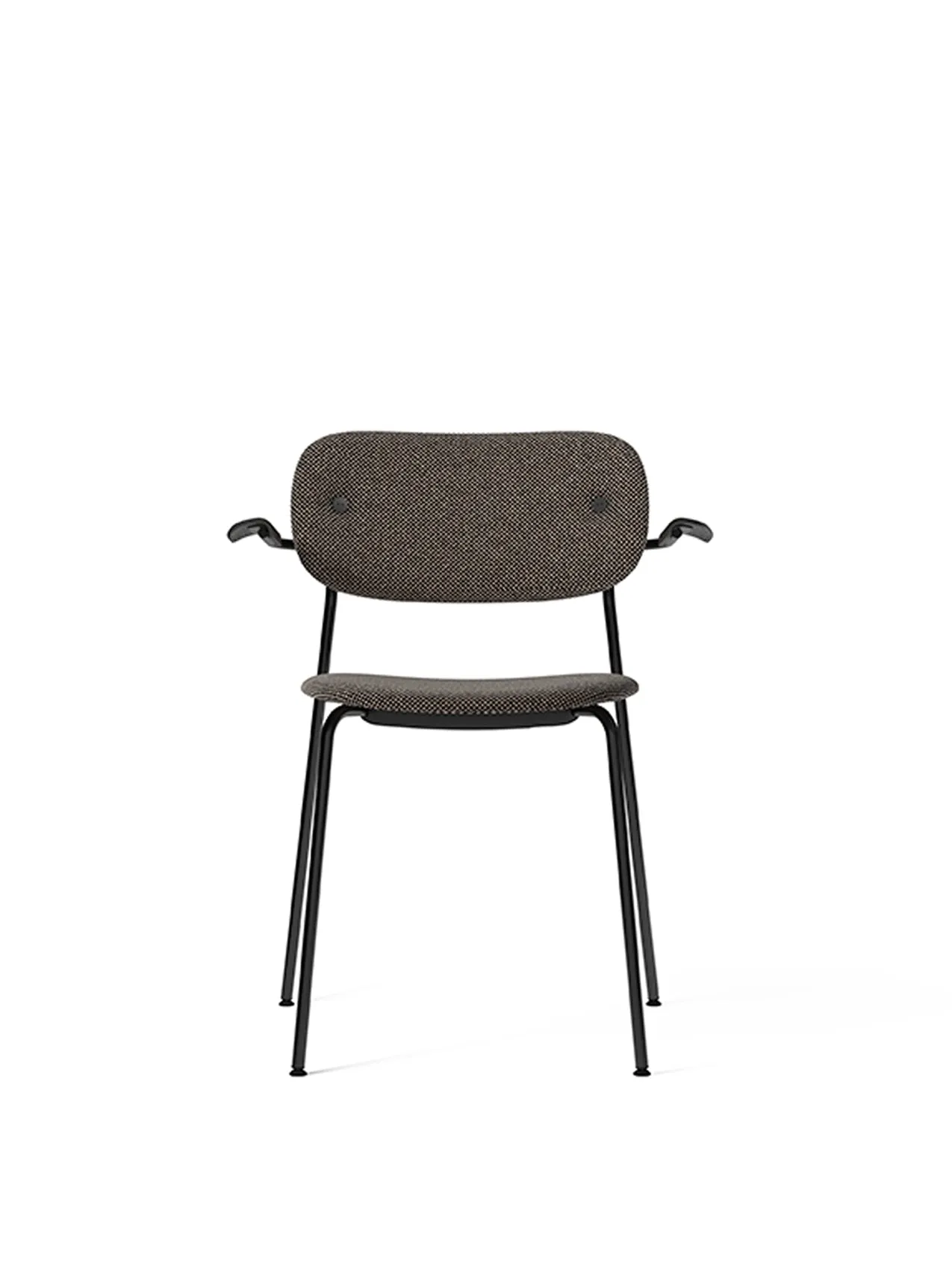 Co Dining Chair, fully upholstered with armrest, Black