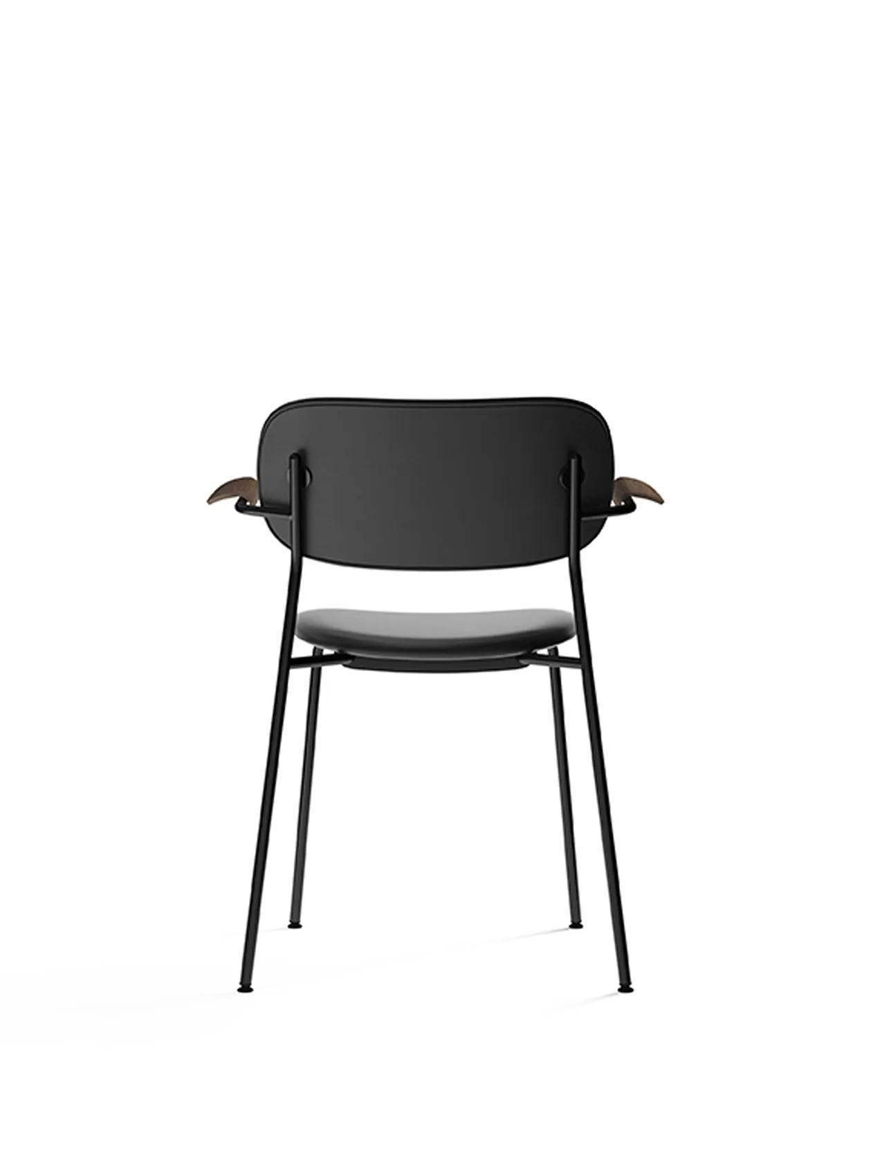 Co Dining Chair, fully upholstered with armrest, Black
