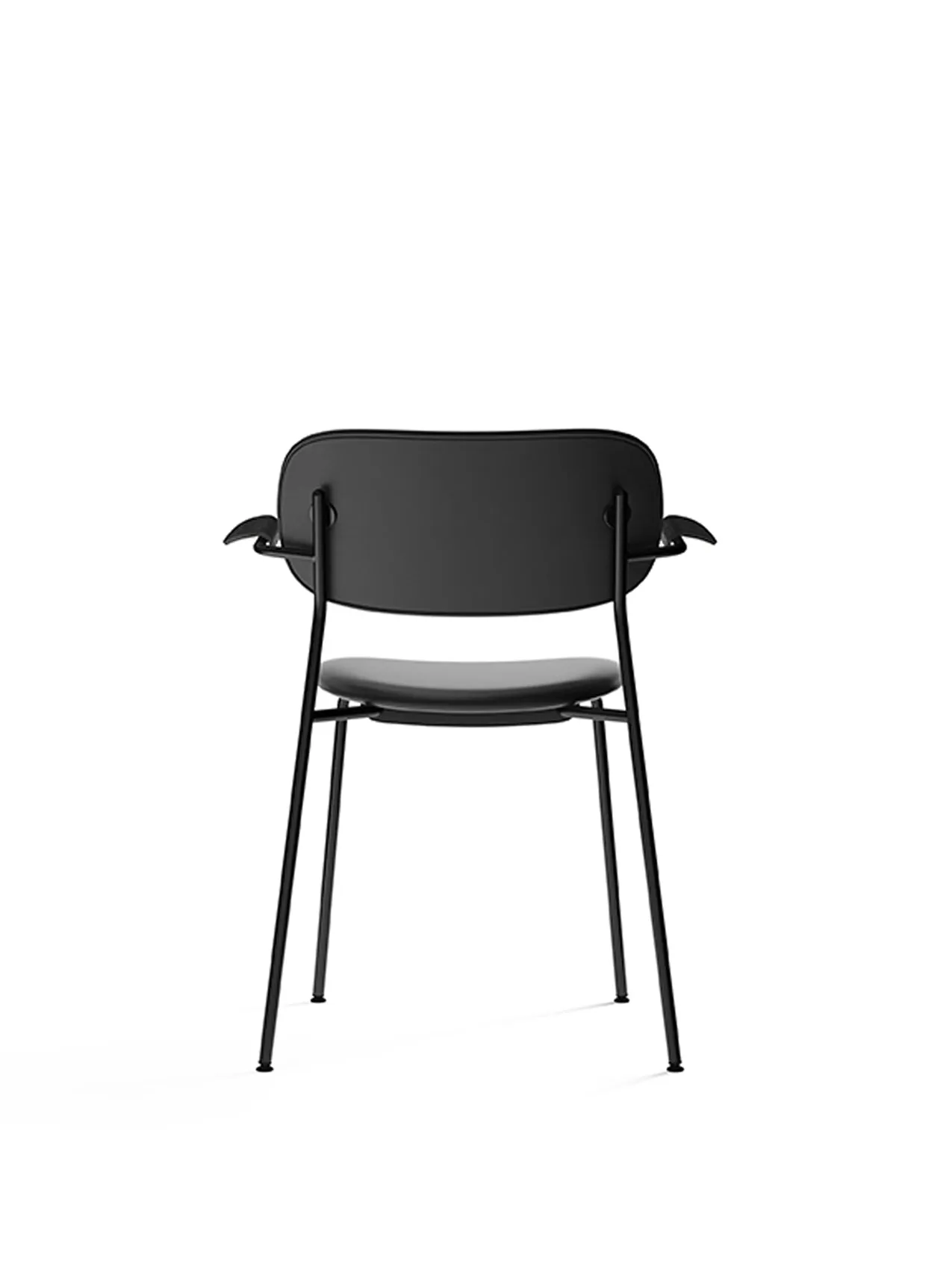 Co Dining Chair, fully upholstered with armrest, Black