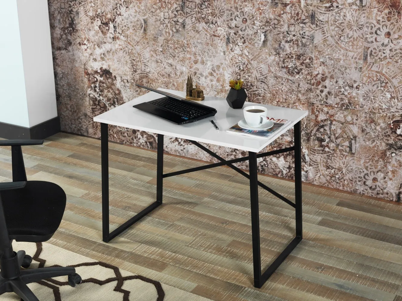 compact Computer Desk - White