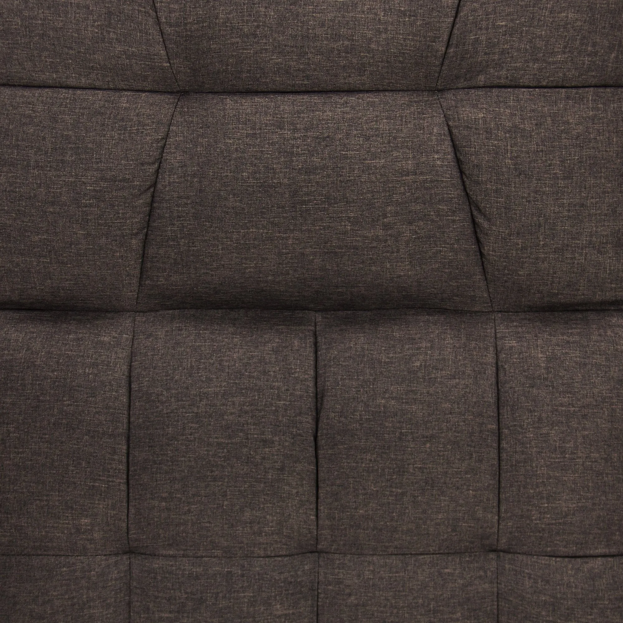 Convertible Linen Tufted Futon w/ 2 Plush Pillows, Split-Back Design