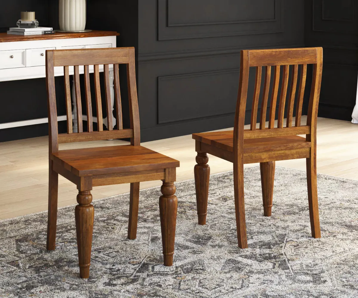 Coralia Wooden Dining Chairs Set of 2