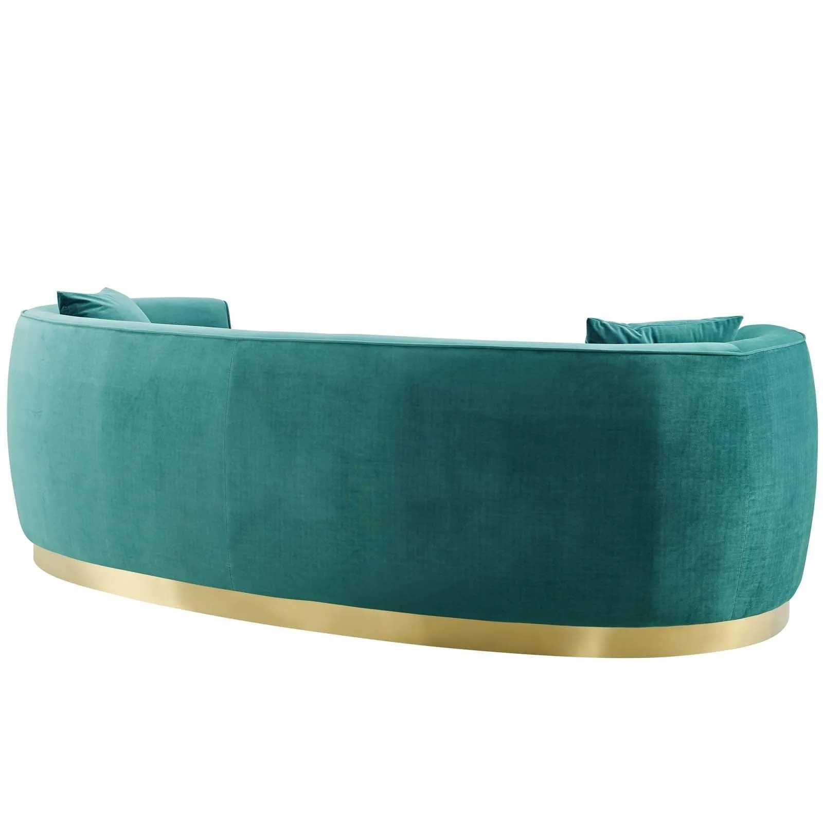 Curvy Velvet Sofa in Teal