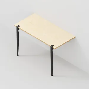 Custom Plywood Wall Desk with Tiptoe Legs and Wall Battens