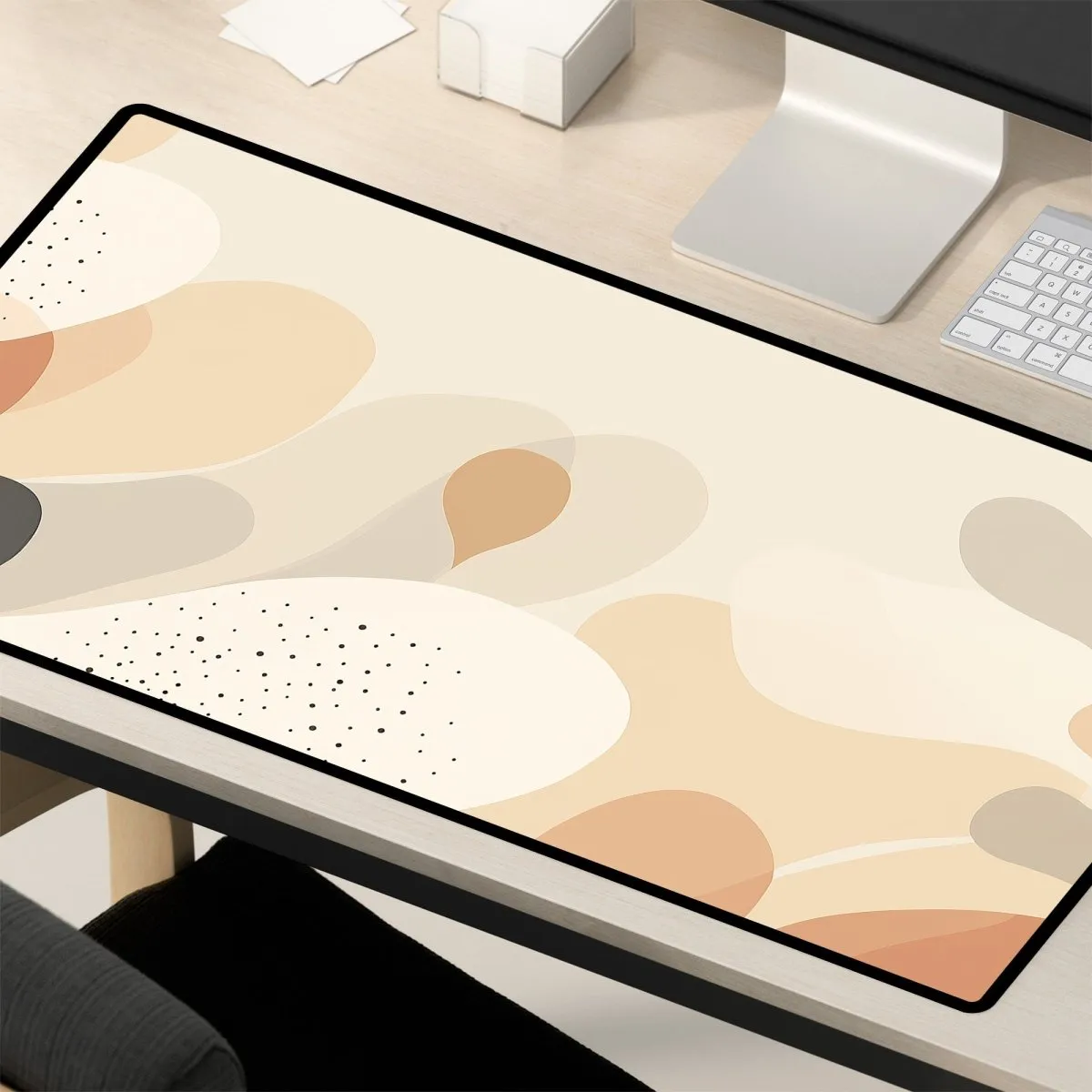 Cute Boho Desk Mat – Large Minimalist Mouse Pad for Modern Desks – Aesthetic and Stylish Workspace Decor