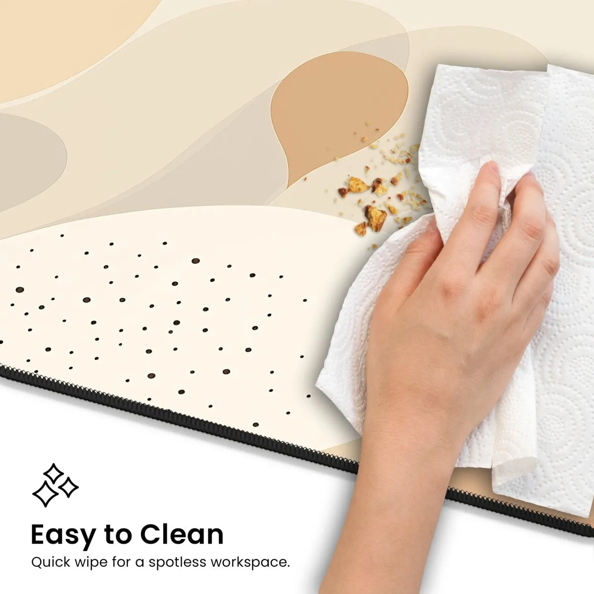 Cute Boho Desk Mat – Large Minimalist Mouse Pad for Modern Desks – Aesthetic and Stylish Workspace Decor