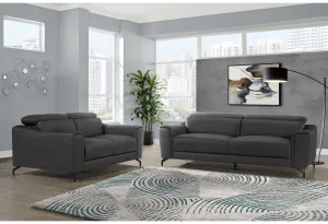 Dark Grey Sofa/Loveseat - Dual Seating Option