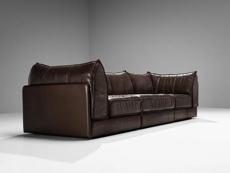 De Sede 'Pagoda' DS-19 Sofas in Dark Brown Leather