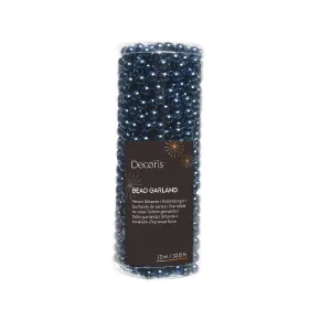 Decoris 10m Night Blue Plastic Bead Garland