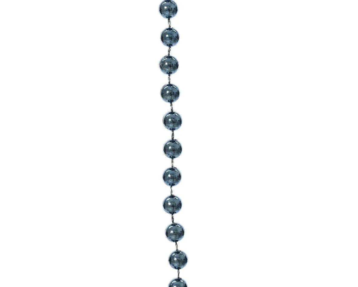 Decoris 10m Night Blue Plastic Bead Garland