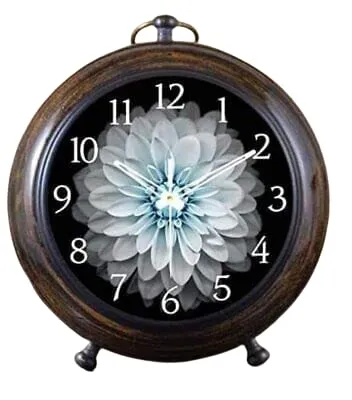 Delight Enterprises Home & Office Study Living Room Decoration Gift Item (Brown) Table Top Clock Desk Clock Nautical Style Bold Number