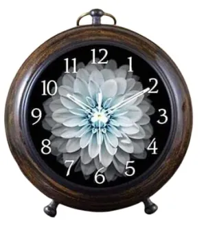 Delight Enterprises Home & Office Study Living Room Decoration Gift Item (Brown) Table Top Clock Desk Clock Nautical Style Bold Number