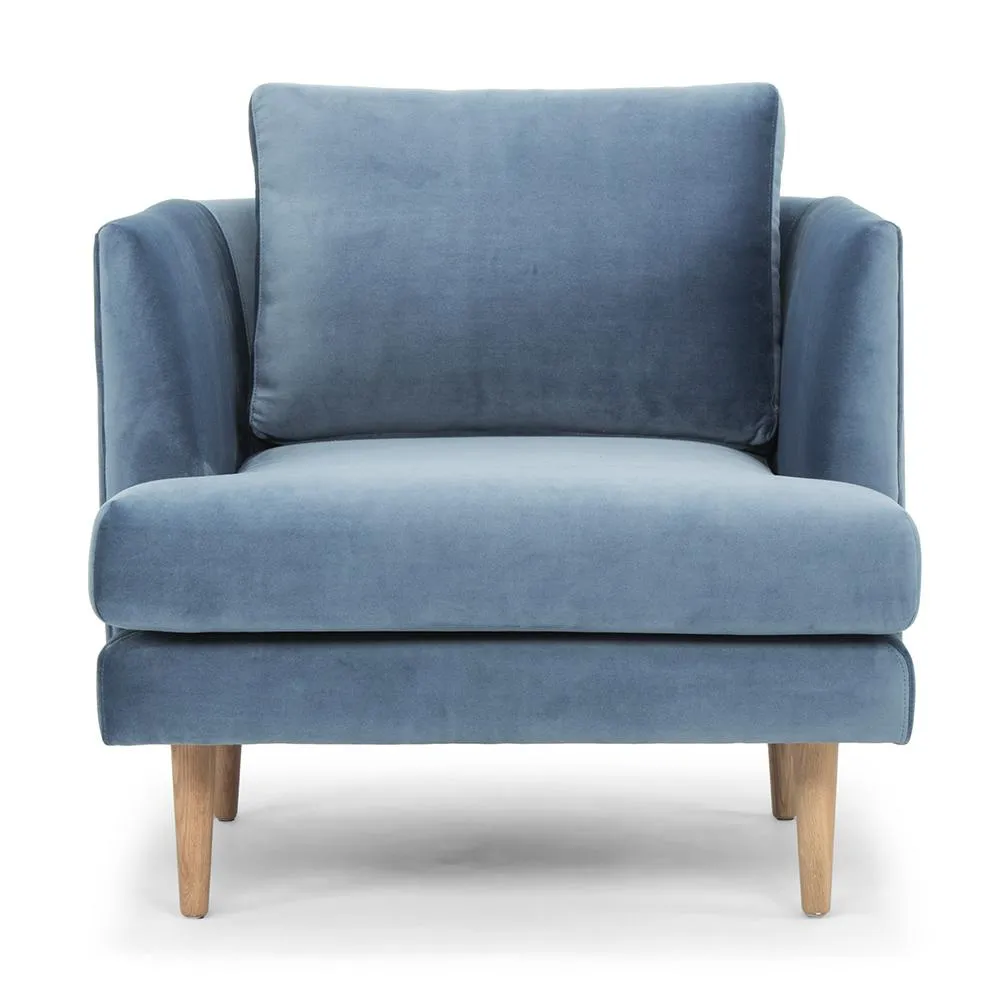 Denmark Fabric Armchair - Dust Blue