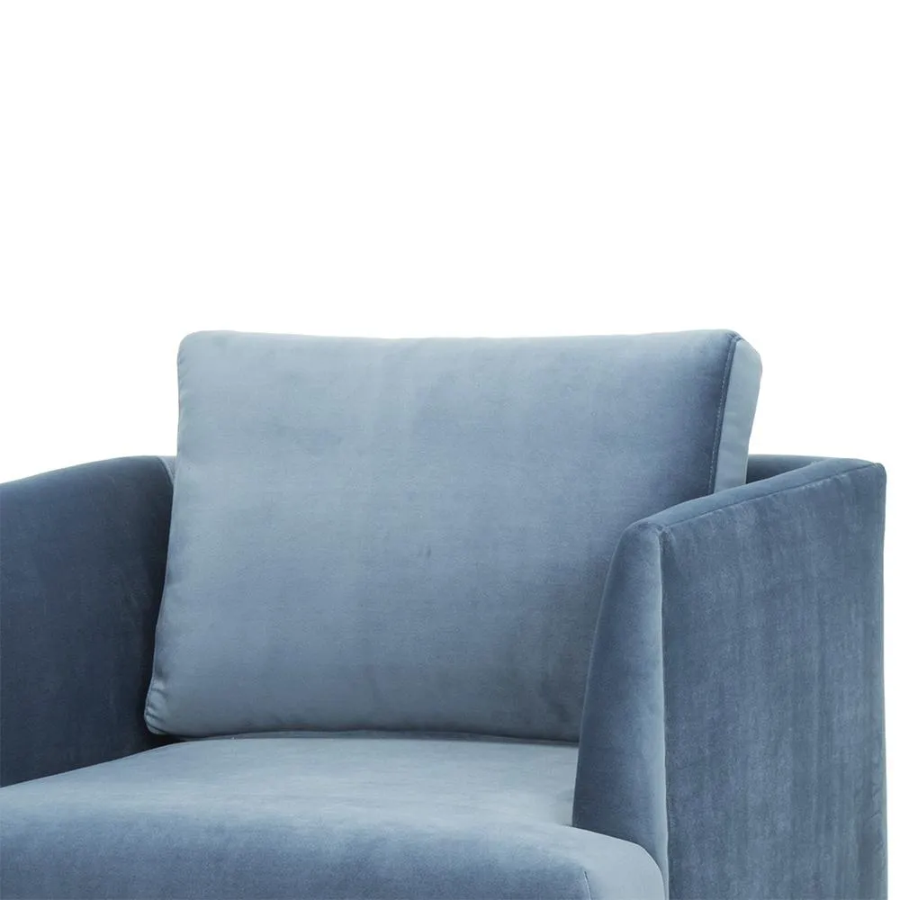 Denmark Fabric Armchair - Dust Blue