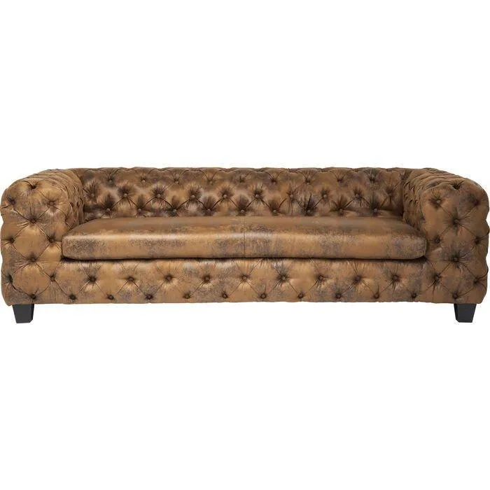 Desire Brown Vintage Eco 3 Seater Sofa