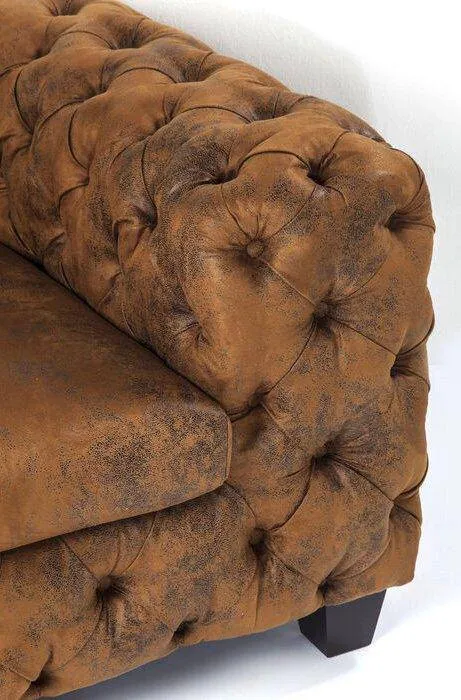 Desire Brown Vintage Eco 3 Seater Sofa
