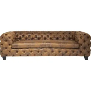 Desire Brown Vintage Eco 3 Seater Sofa