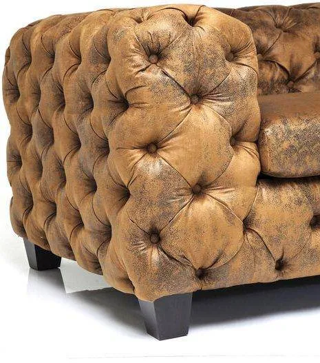 Desire Brown Vintage Eco 3 Seater Sofa