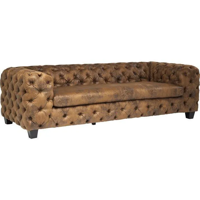 Desire Brown Vintage Eco 3 Seater Sofa